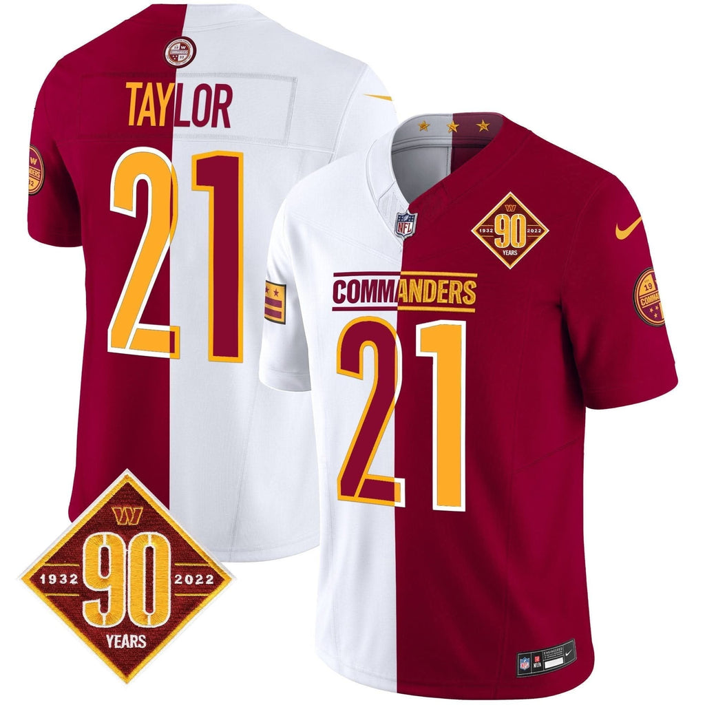 Washington Commanders 90th Anniversary Patch Vapor Limited Jersey - All Stitched - image 46
