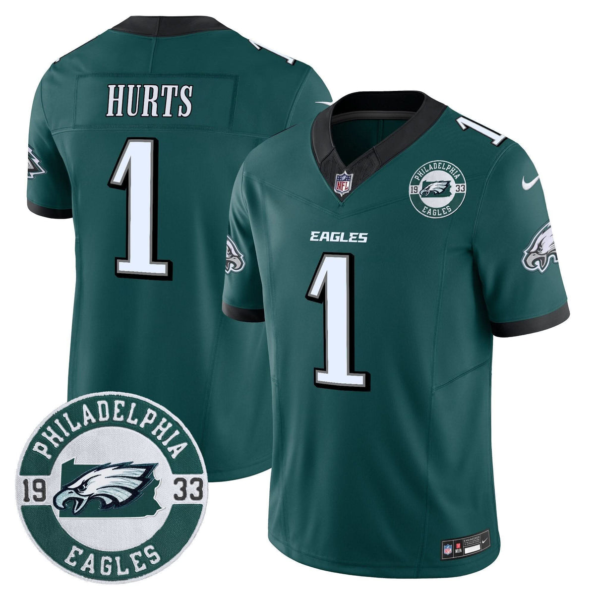 Eagles 2024 Vapor Limited Jersey - Est. 1933 Patch - All Stitched - image 3