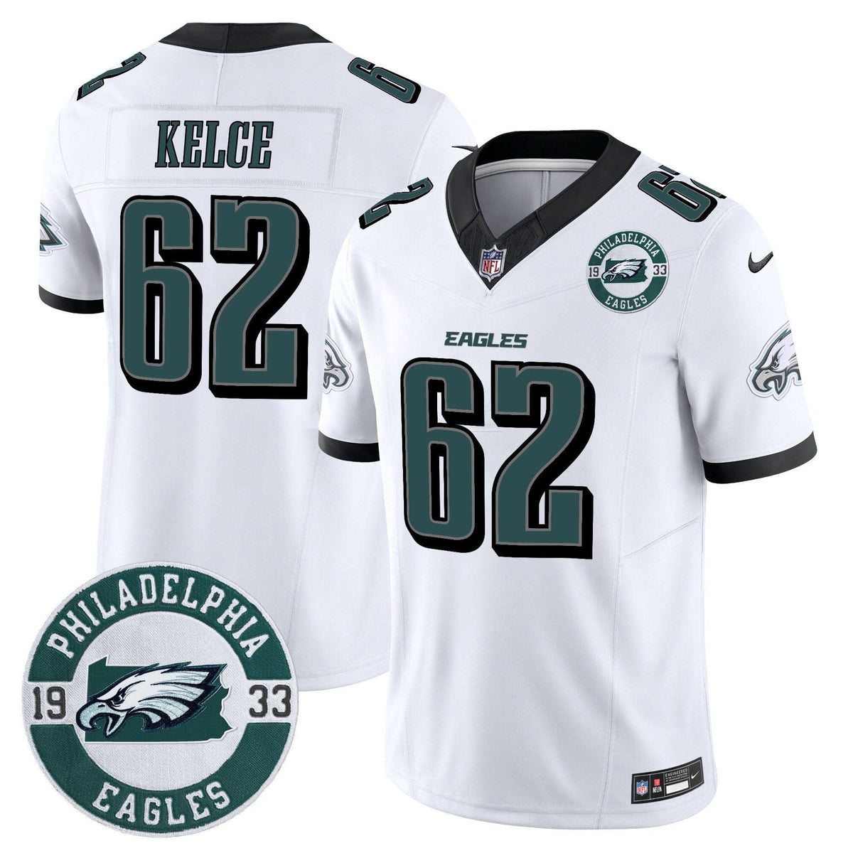 Eagles 2024 Vapor Limited Jersey - Est. 1933 Patch - All Stitched - image 12