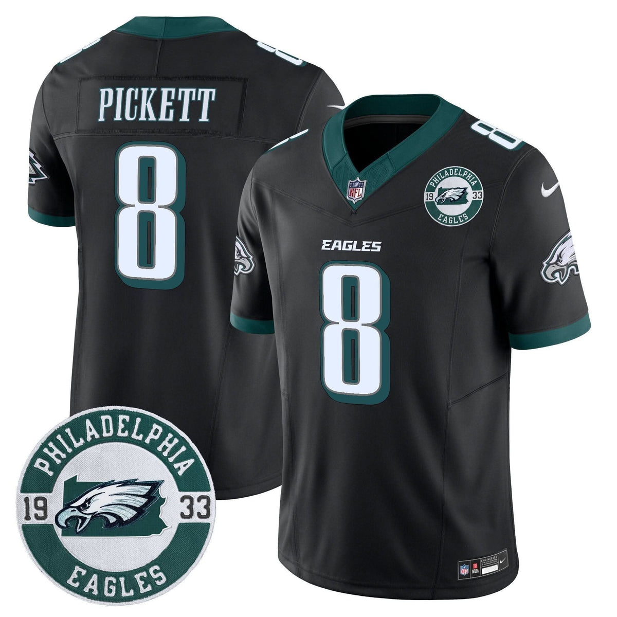 Eagles 2024 Vapor Limited Jersey - Est. 1933 Patch - All Stitched - image 18