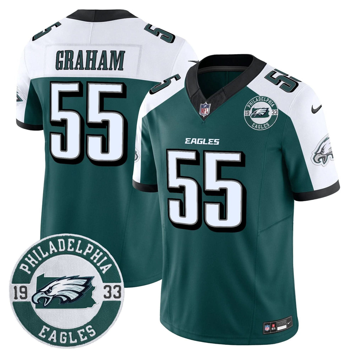 Eagles 2024 Vapor Limited Jersey - Est. 1933 Patch - All Stitched - image 31
