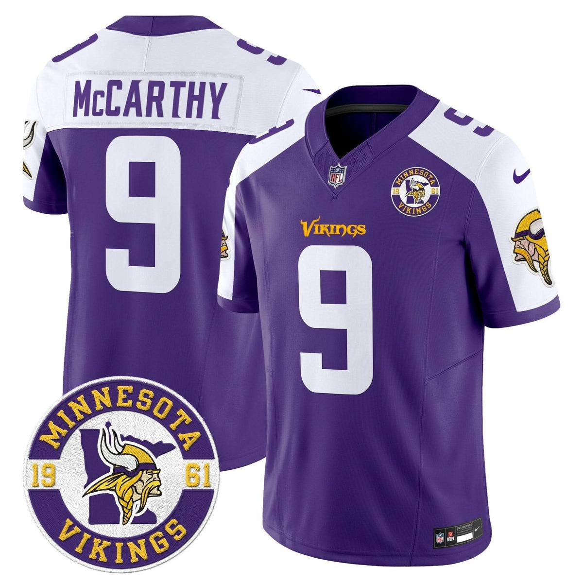 Minnesota Vikings 2024 Vapor Limited Jersey V2 - Est. 1961 Patch - All Stitched - image 3