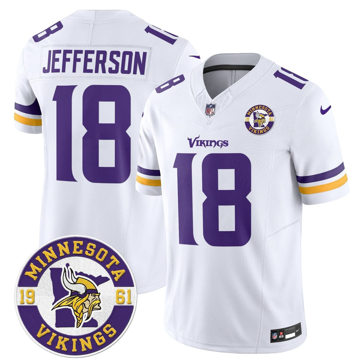 Minnesota Vikings 2024 Vapor Limited Jersey V2 - Est. 1961 Patch - All Stitched - image 29