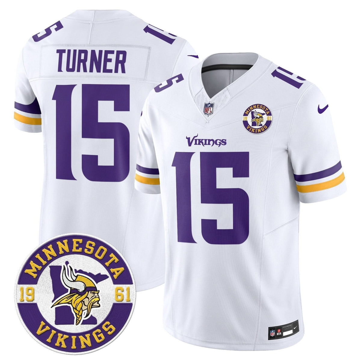 Minnesota Vikings 2024 Vapor Limited Jersey V2 - Est. 1961 Patch - All Stitched - image 31