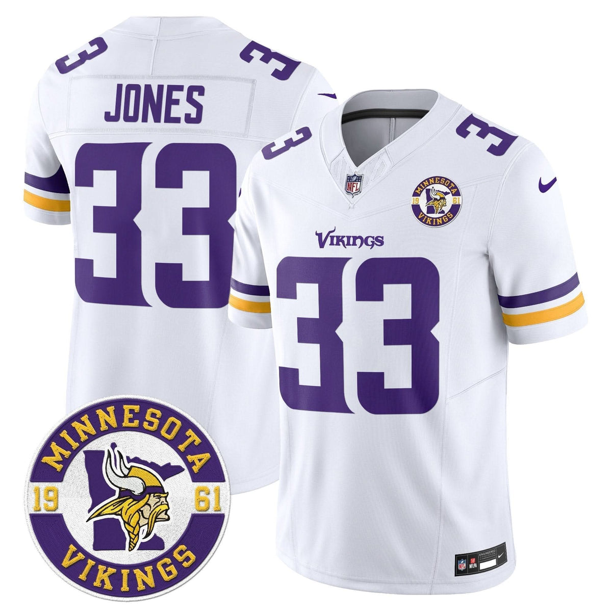 Minnesota Vikings 2024 Vapor Limited Jersey V2 - Est. 1961 Patch - All Stitched - image 32