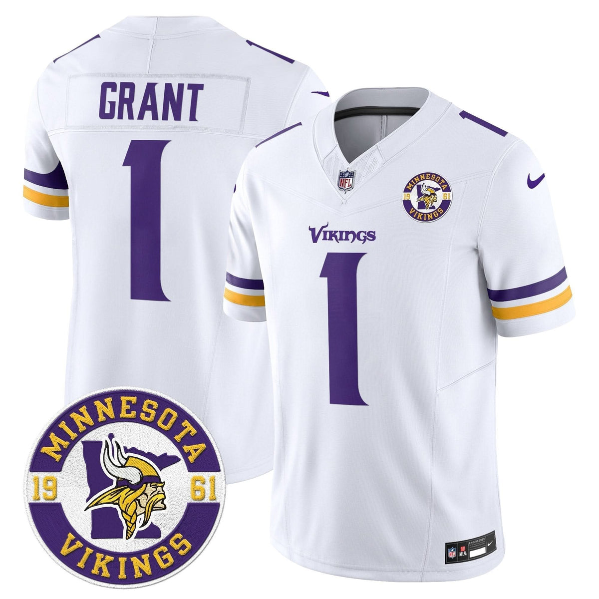 Minnesota Vikings 2024 Vapor Limited Jersey V2 - Est. 1961 Patch - All Stitched - image 33