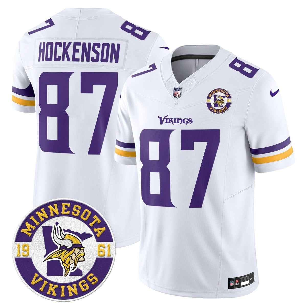 Minnesota Vikings 2024 Vapor Limited Jersey V2 - Est. 1961 Patch - All Stitched - image 35