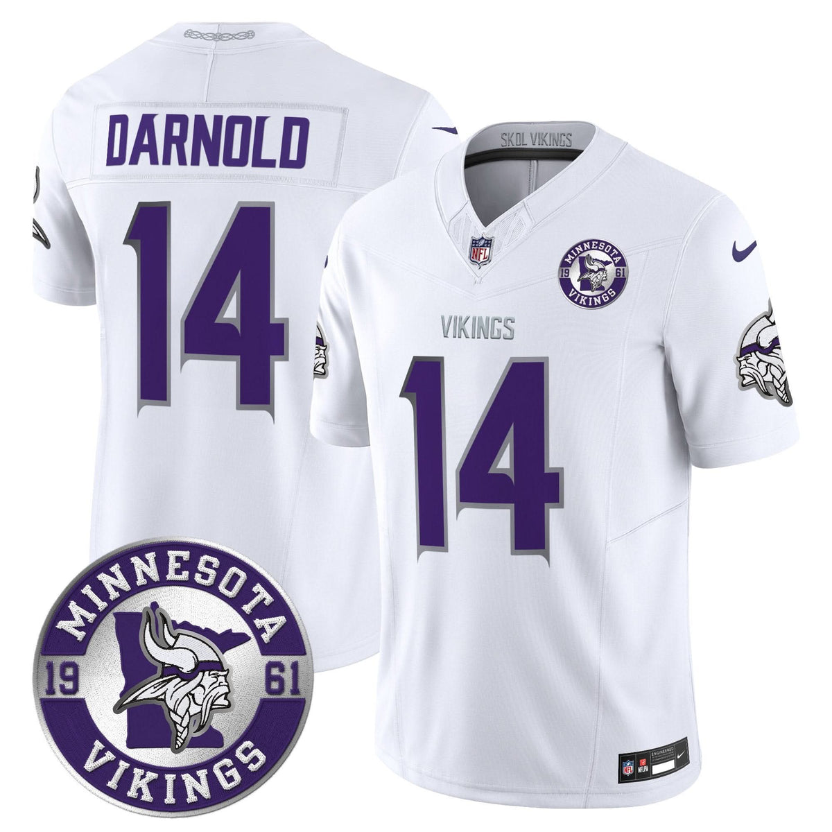 Minnesota Vikings 2024 Vapor Limited Jersey V2 - Est. 1961 Patch - All Stitched - image 37