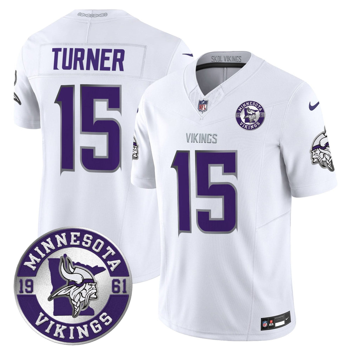 Minnesota Vikings 2024 Vapor Limited Jersey V2 - Est. 1961 Patch - All Stitched - image 40