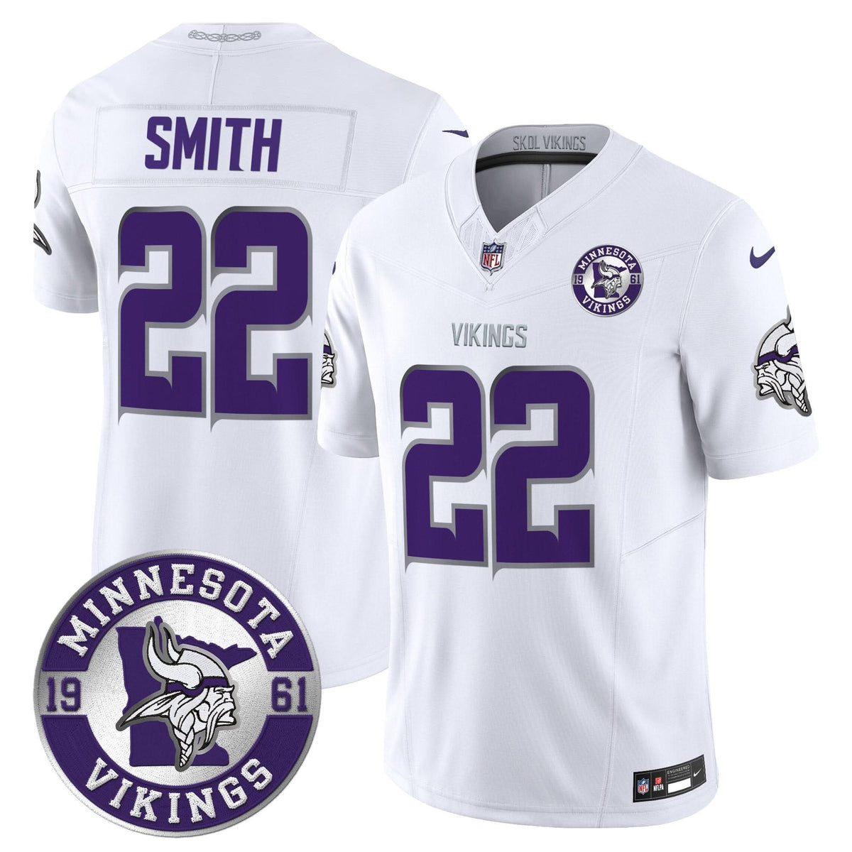 Minnesota Vikings 2024 Vapor Limited Jersey V2 - Est. 1961 Patch - All Stitched - image 43