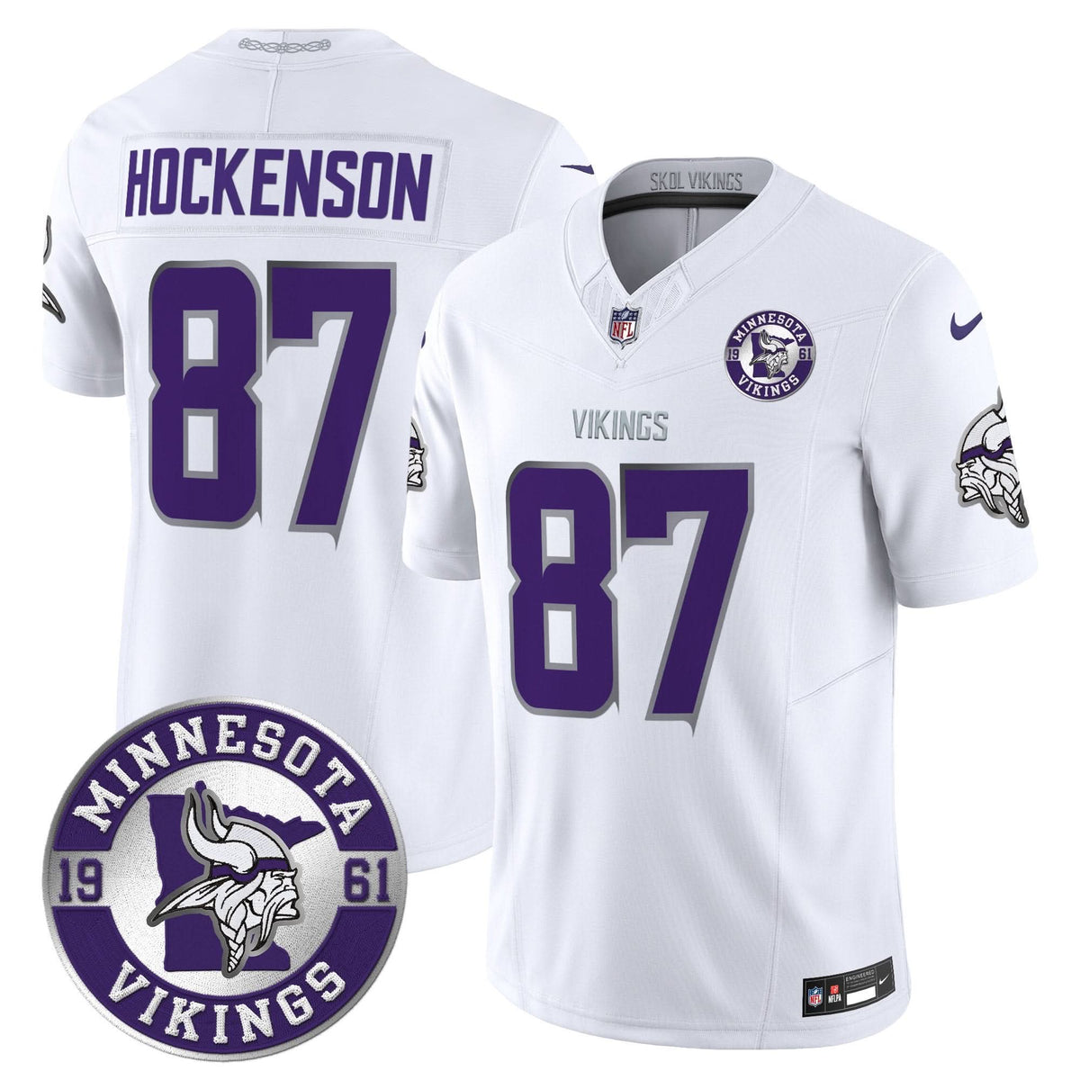 Minnesota Vikings 2024 Vapor Limited Jersey V2 - Est. 1961 Patch - All Stitched - image 44