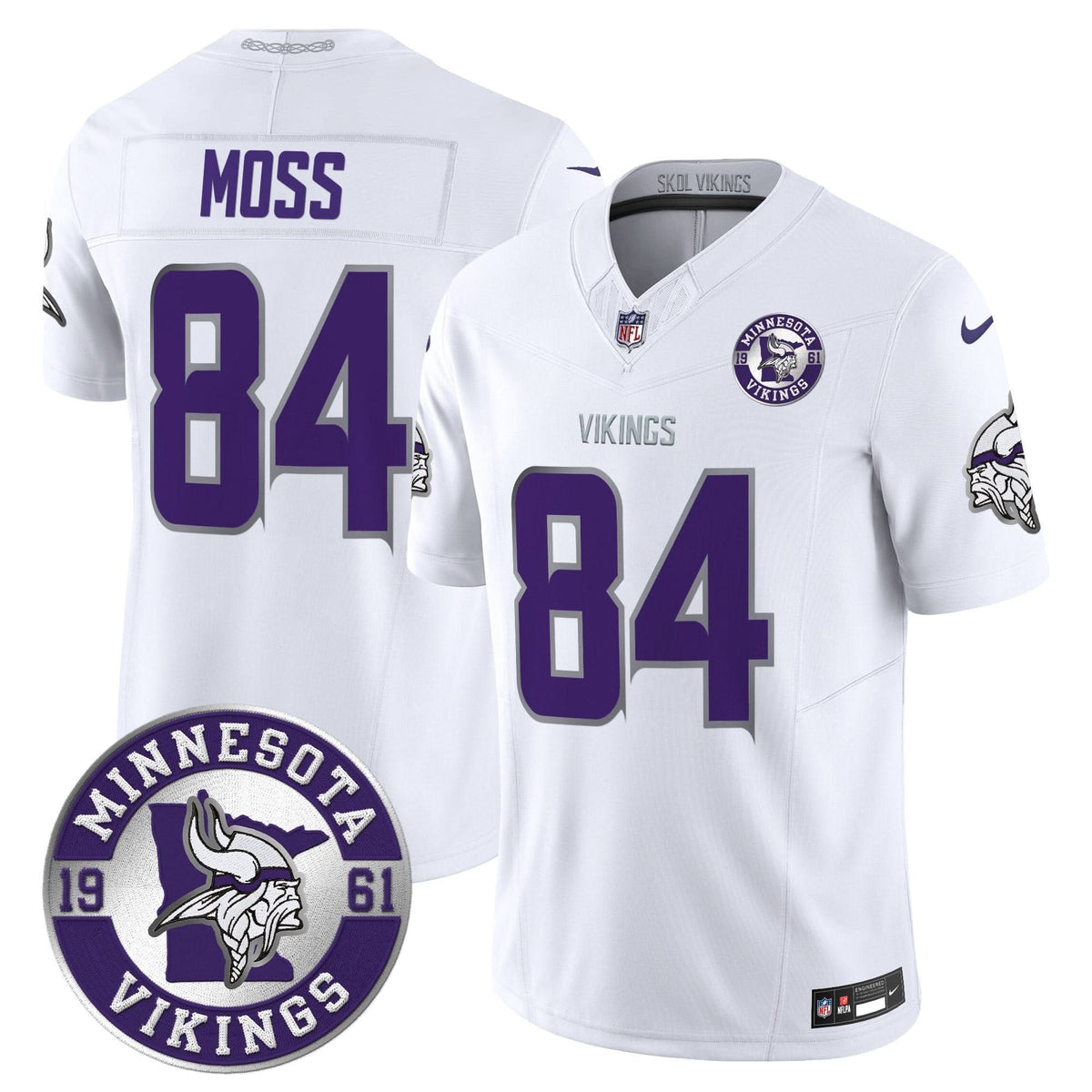 Minnesota Vikings 2024 Vapor Limited Jersey V2 - Est. 1961 Patch - All Stitched - image 45