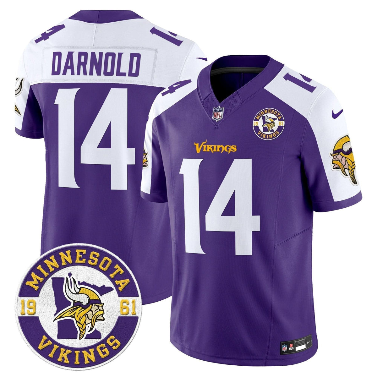 Minnesota Vikings 2024 Vapor Limited Jersey V2 - Est. 1961 Patch - All Stitched - image 1