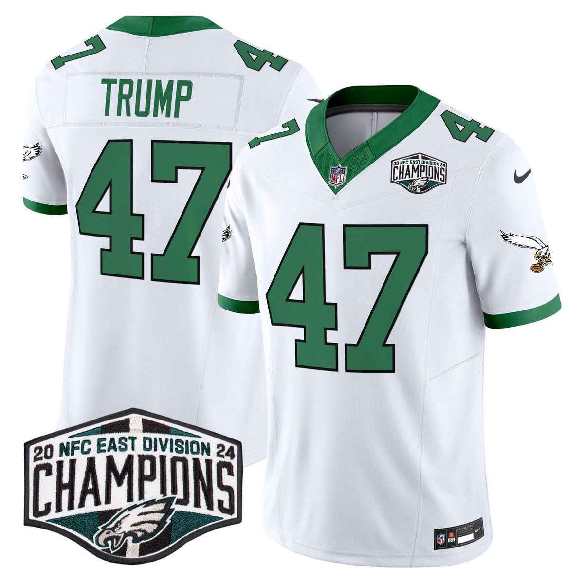 Philadelphia Eagles Kelly Green 2024 NFC East Division Champions Vapor Limited Jersey V2 - All Stitched - image 9