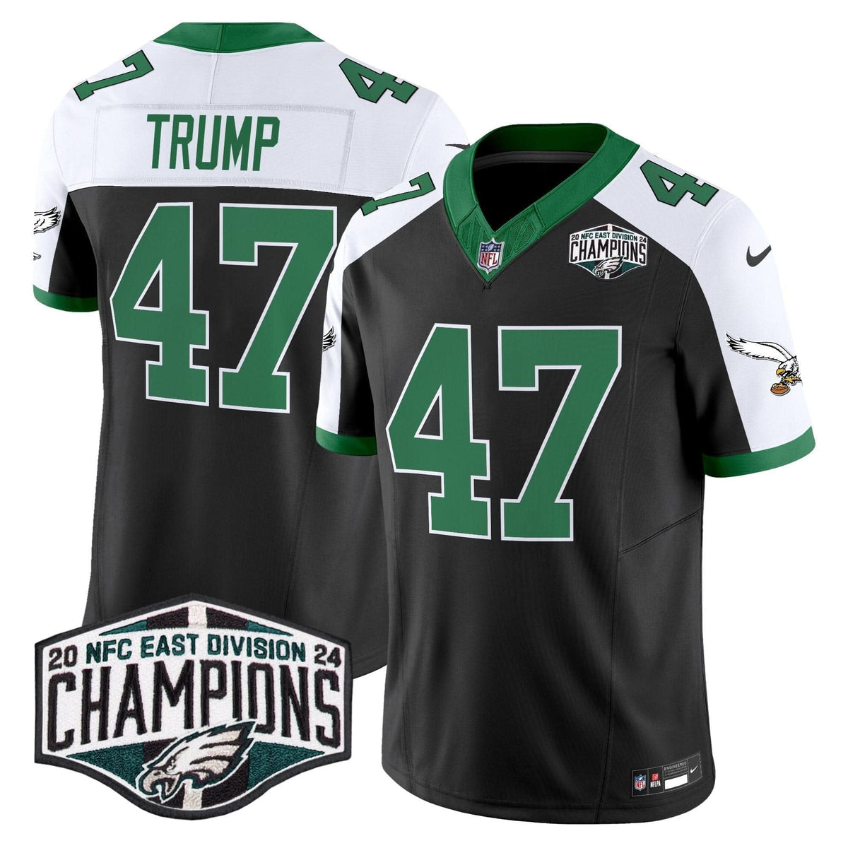Philadelphia Eagles Kelly Green 2024 NFC East Division Champions Vapor Limited Jersey V2 - All Stitched - image 18