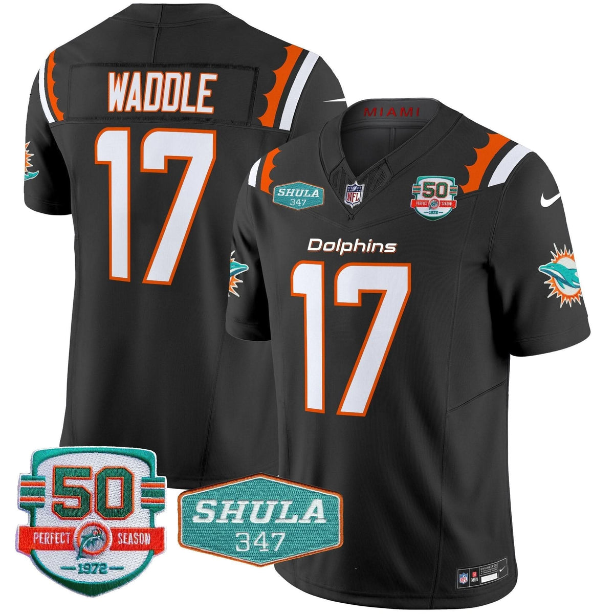 Dolphins 50th & Don Shula 347 Memorial Patch Vapor Limited Jersey - All Stitched - image 18