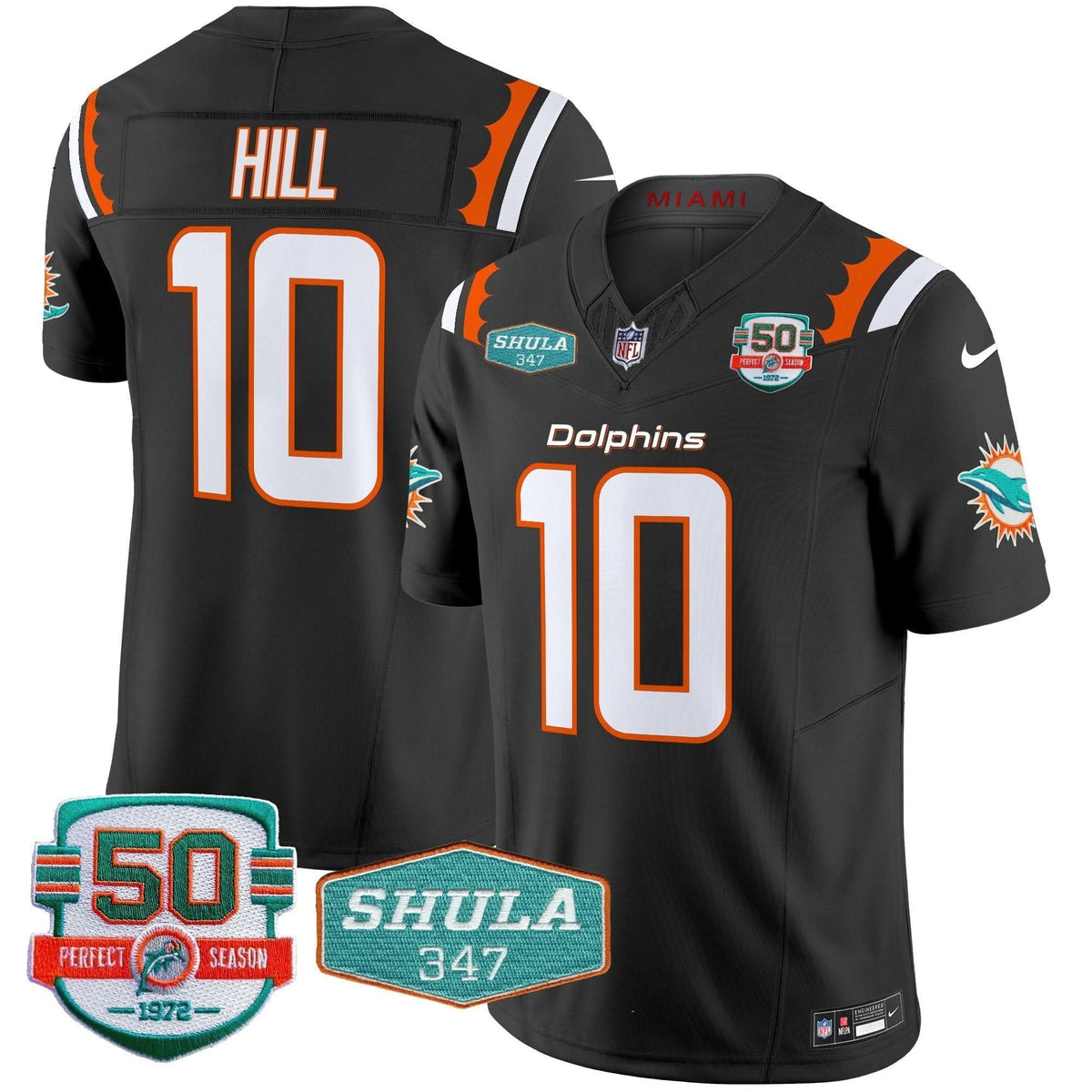 Dolphins 50th & Don Shula 347 Memorial Patch Vapor Limited Jersey - All Stitched - image 19