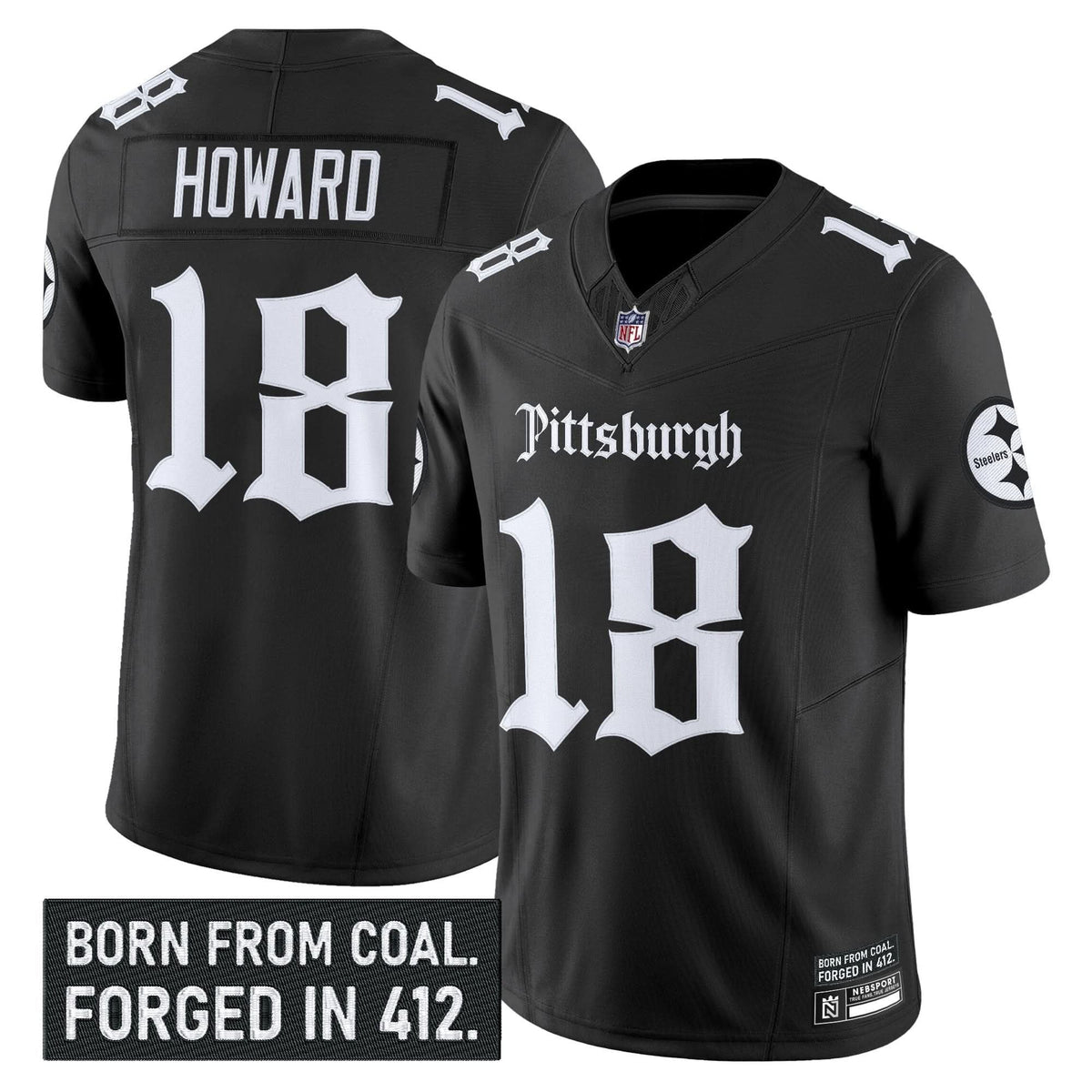 Pittsburgh Steelers 'Gothic Steel City Edition' Vapor Limited Jersey - All Stitched - image 3