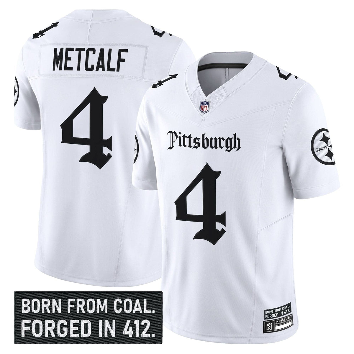 Pittsburgh Steelers 'Gothic Steel City Edition' Vapor Limited Jersey - All Stitched - image 14