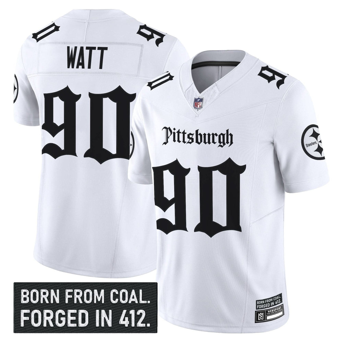 Pittsburgh Steelers 'Gothic Steel City Edition' Vapor Limited Jersey - All Stitched - image 15
