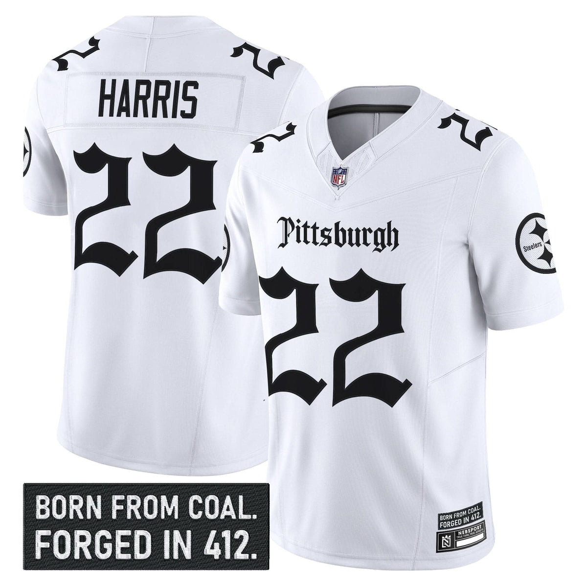 Pittsburgh Steelers 'Gothic Steel City Edition' Vapor Limited Jersey - All Stitched - image 16