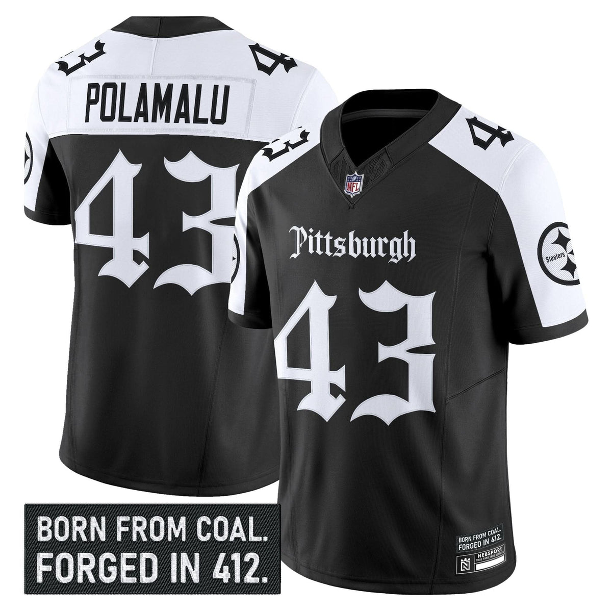 Pittsburgh Steelers 'Gothic Steel City Edition' Vapor Limited Jersey - All Stitched - image 27