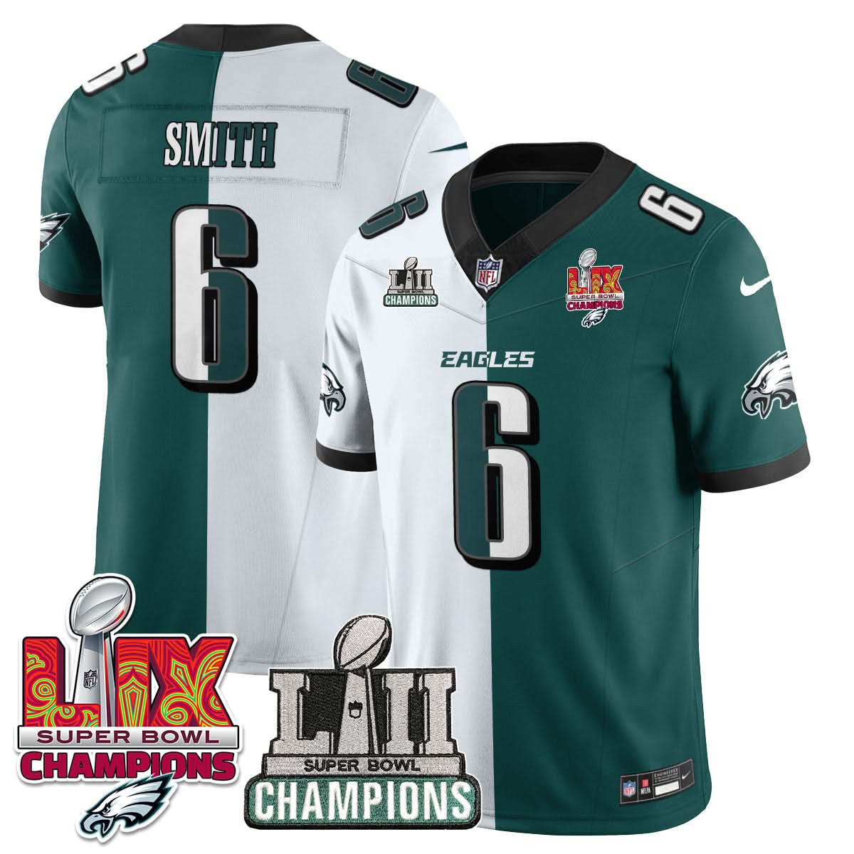 Philadelphia Eagles LII-LIX Super Bowl Champions Vapor Limited Jersey - All Stitched - image 1
