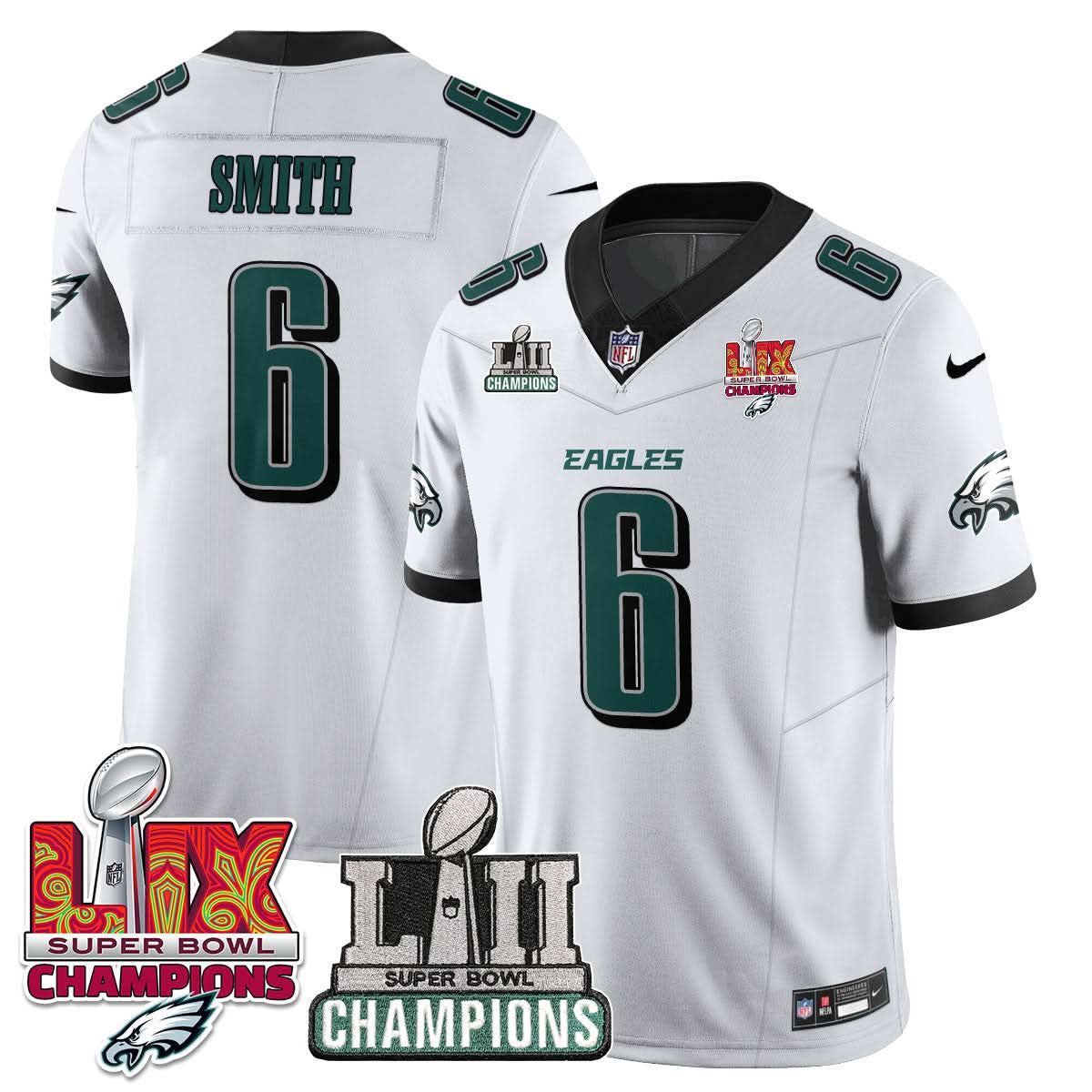 Philadelphia Eagles LII-LIX Super Bowl Champions Vapor Limited Jersey - All Stitched - image 2