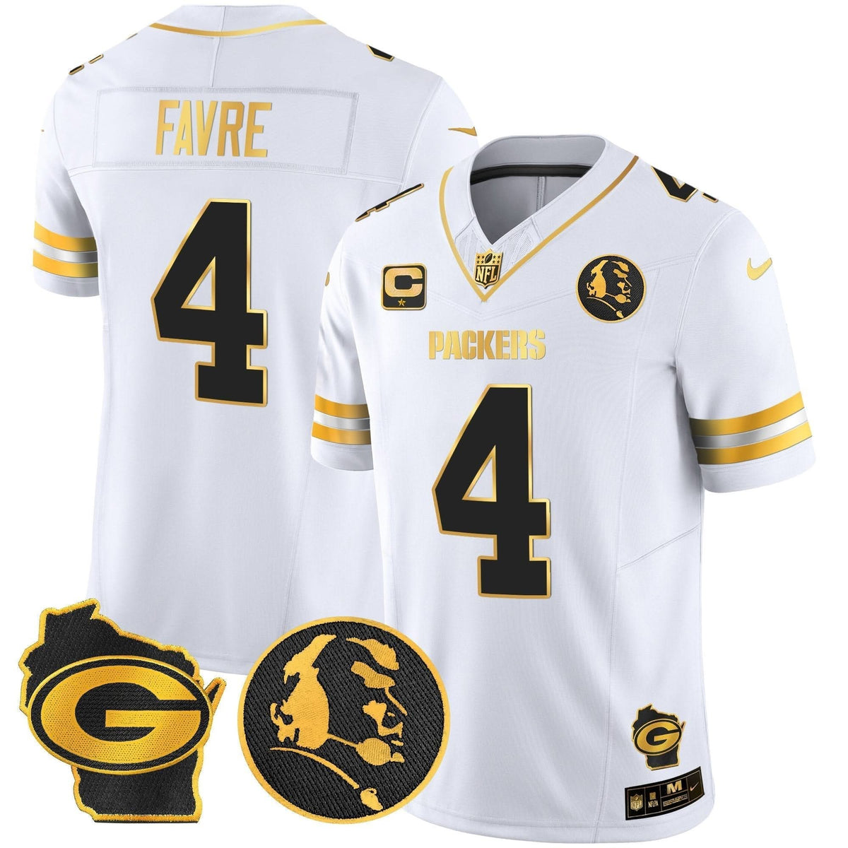Packers John Madden & Home Patch Gold Vapor Limited Jersey - All Stitched - image 14