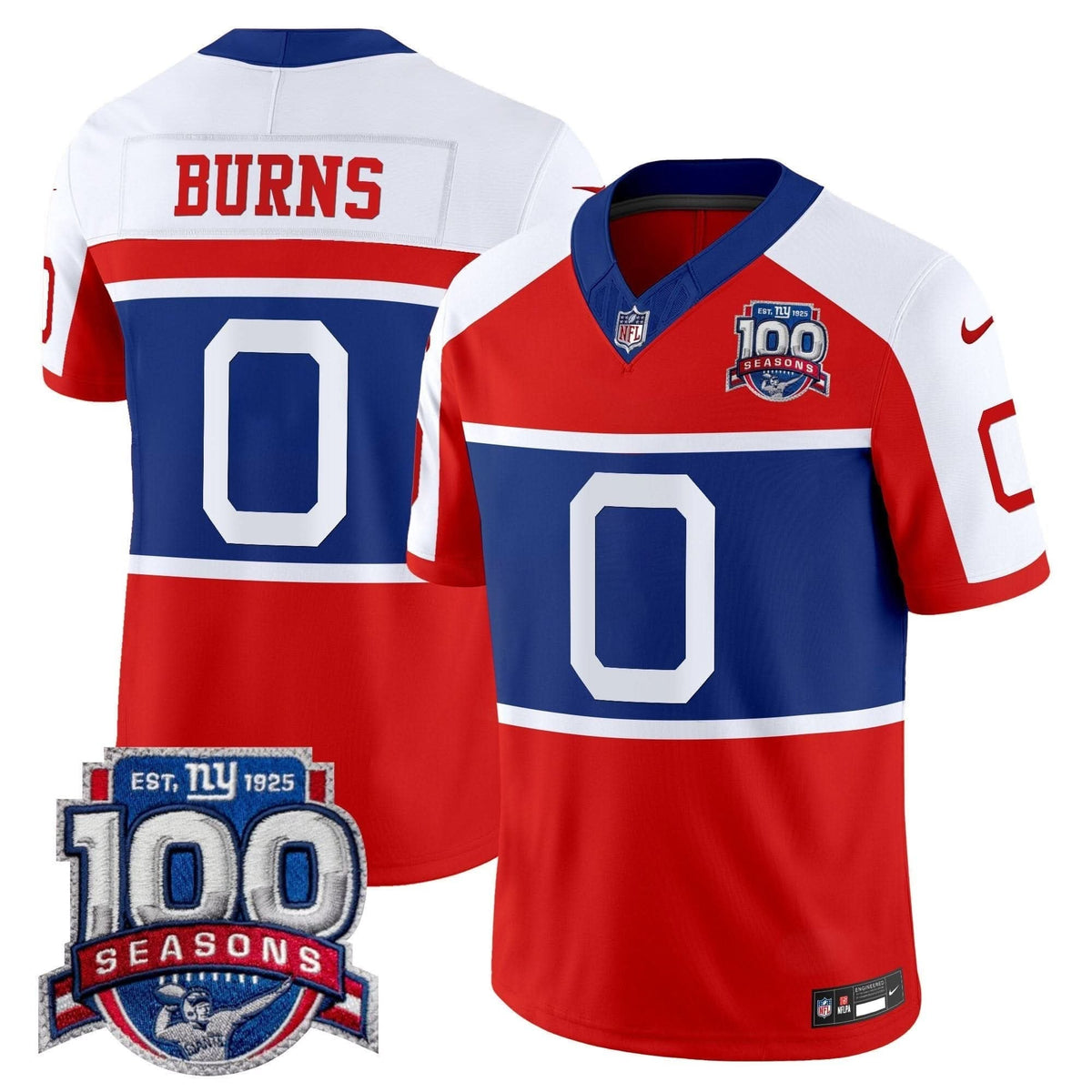 New York Giants 'Century Red' 100th Season Commemorative Vapor Jersey - All Stitched - image 4