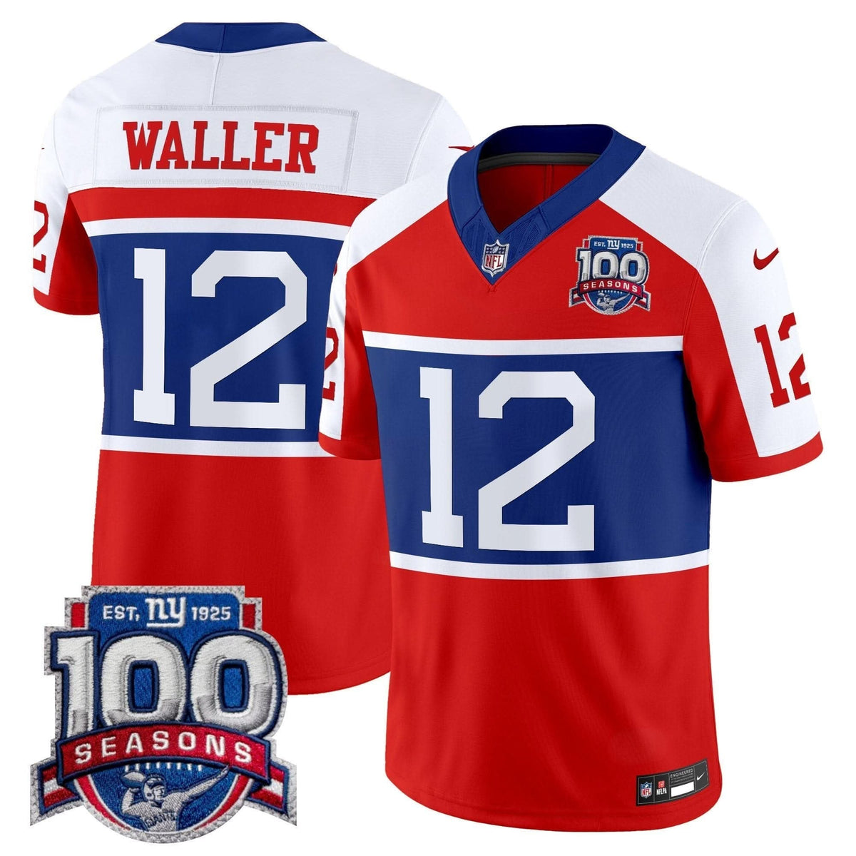 New York Giants 'Century Red' 100th Season Commemorative Vapor Jersey - All Stitched - image 5