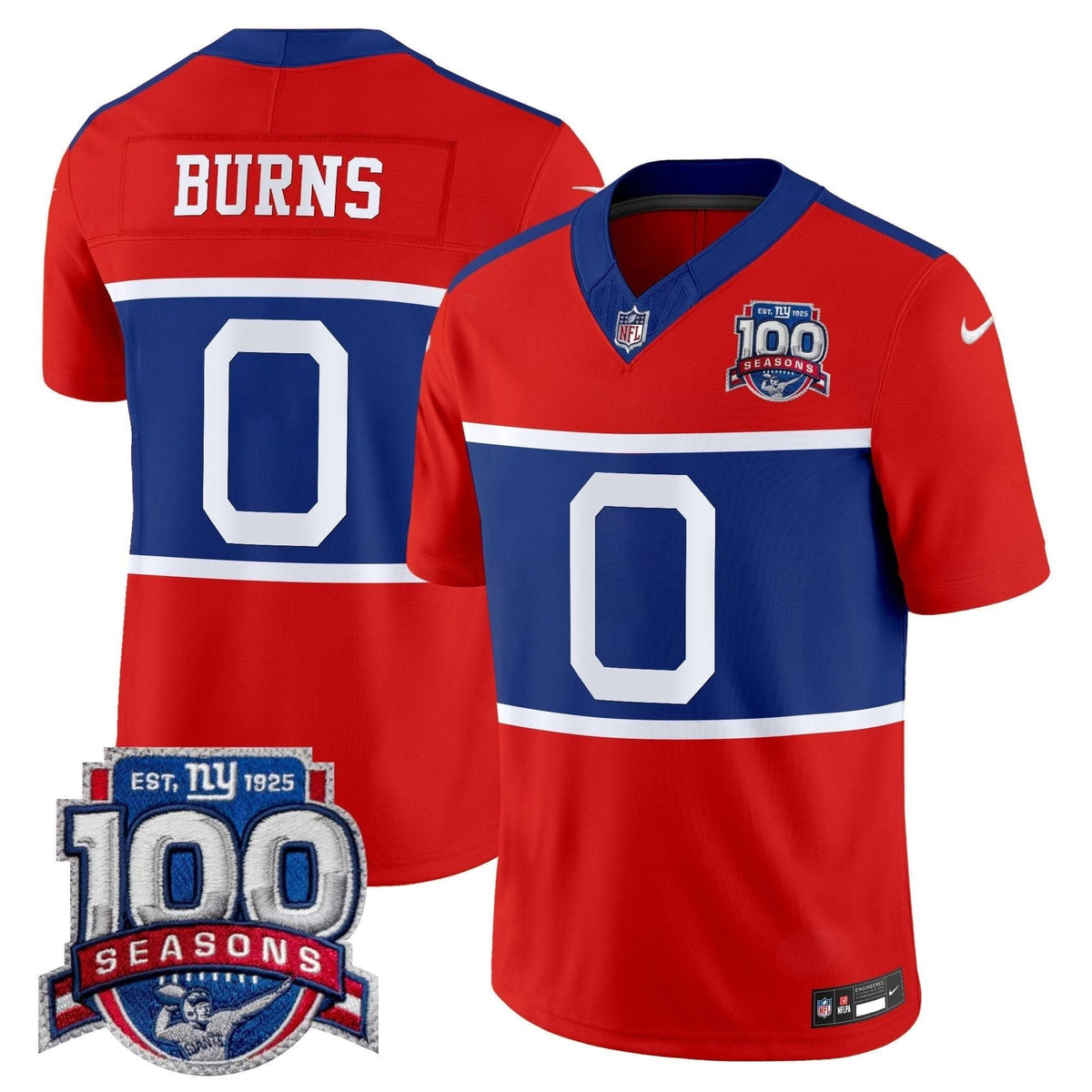 New York Giants 'Century Red' 100th Season Commemorative Vapor Jersey - All Stitched - image 11