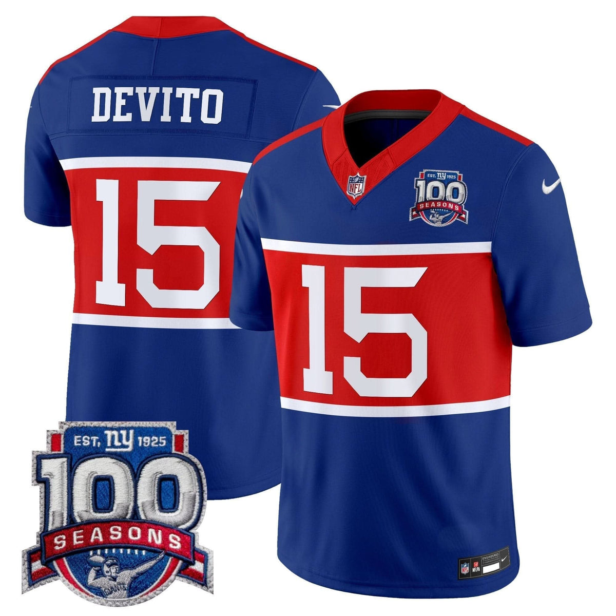 New York Giants 'Century Red' 100th Season Commemorative Vapor Jersey - All Stitched - image 15