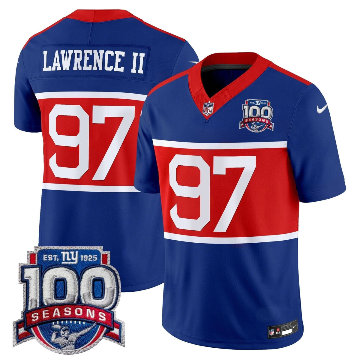 New York Giants 'Century Red' 100th Season Commemorative Vapor Jersey - All Stitched - image 21