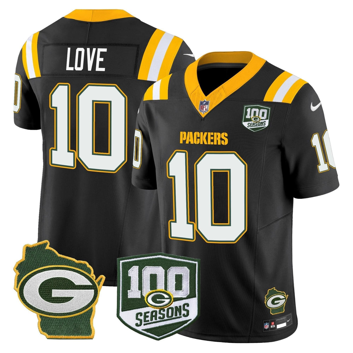 Packers 100th Season & Home Patch Vapor Limited Jersey - All Stitched - image 29