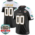 Dolphins Gold Trim Vapor Limited Custom Jersey - All Stitched - image 1
