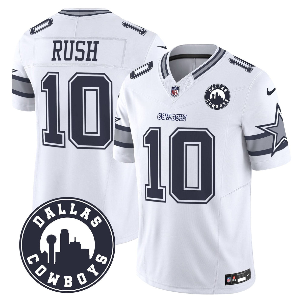 Cowboys "Dallas City" Patch Vapor Limited Jersey - All Stitched - image 19