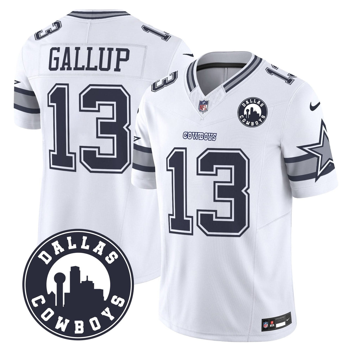 Cowboys "Dallas City" Patch Vapor Limited Jersey - All Stitched - image 20
