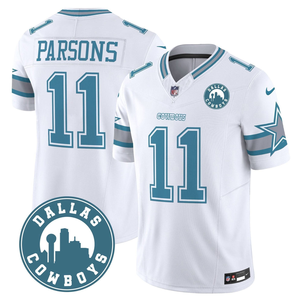 Cowboys "Dallas City" Patch Vapor Limited Jersey - All Stitched - image 29