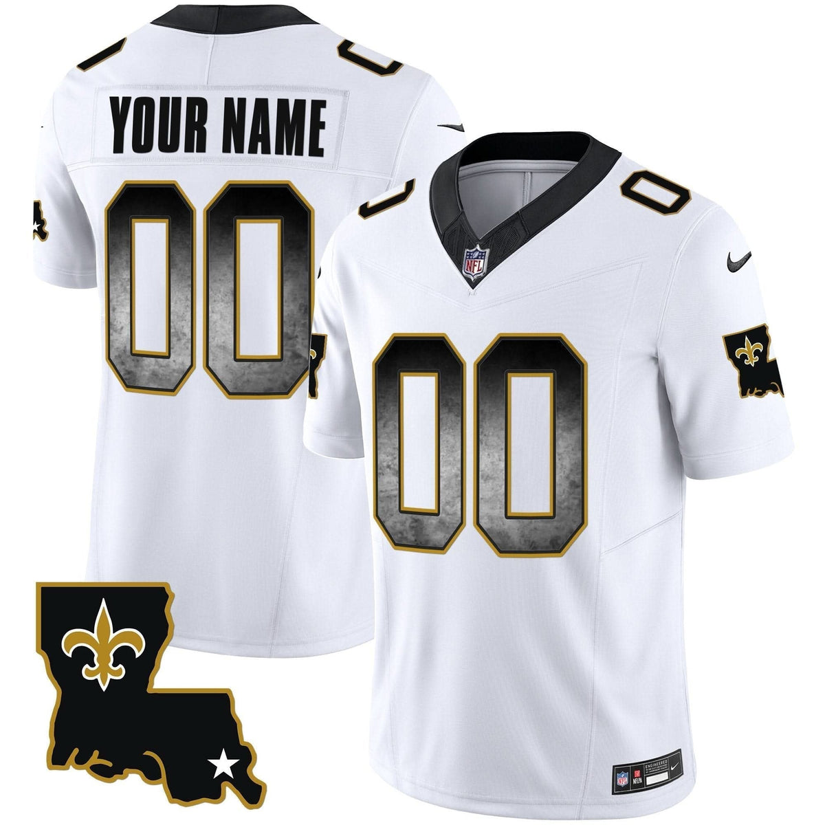 Saints 1987 Legacy Arch Smoke Custom Jersey - All Stitched - image 2