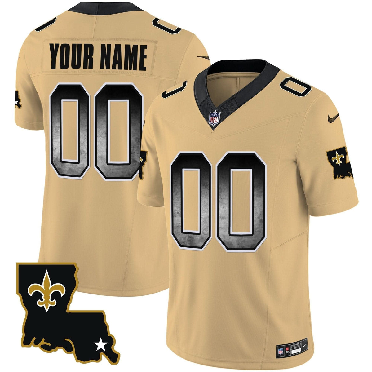 Saints 1987 Legacy Arch Smoke Custom Jersey - All Stitched - image 4