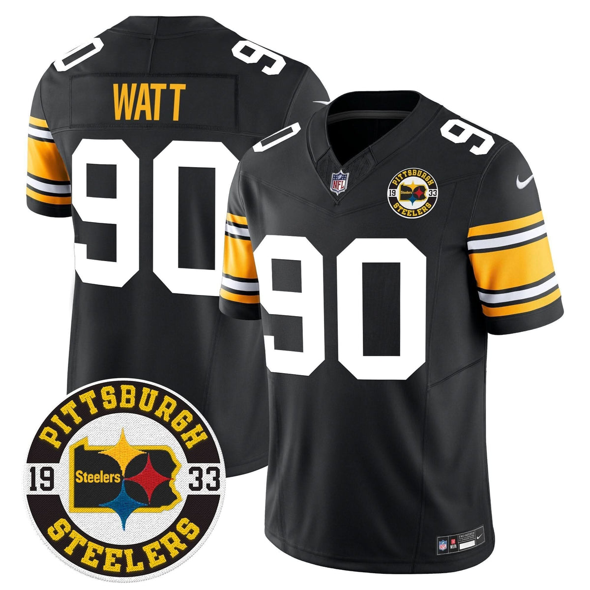 Steelers 2024 Vapor Limited Jersey - Est 1933 Patch - All Stitched - image 2