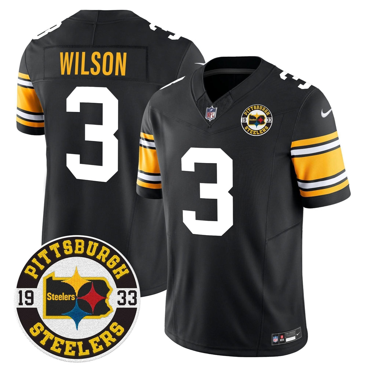 Steelers 2024 Vapor Limited Jersey - Est 1933 Patch - All Stitched - image 9
