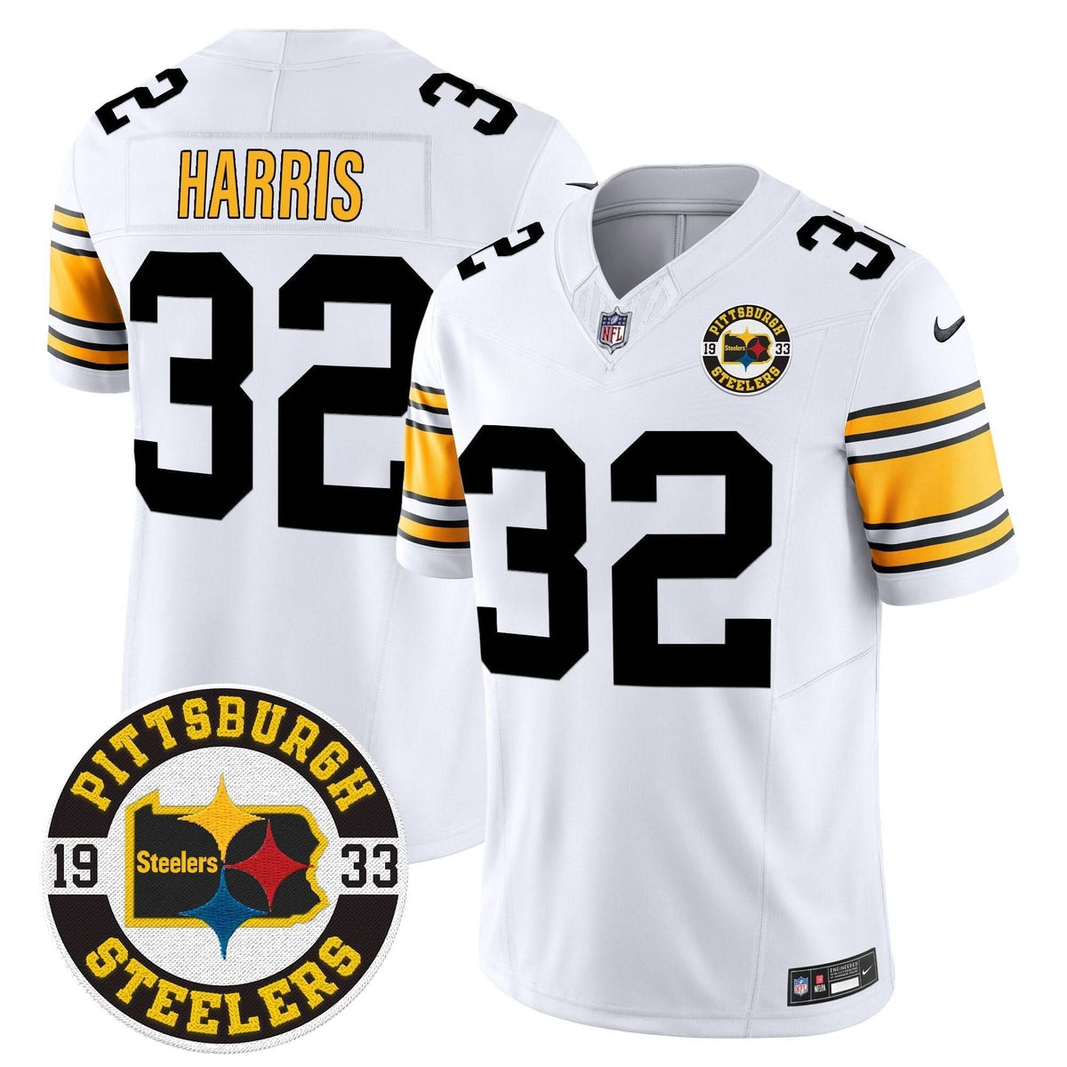 Steelers 2024 Vapor Limited Jersey - Est 1933 Patch - All Stitched - image 16