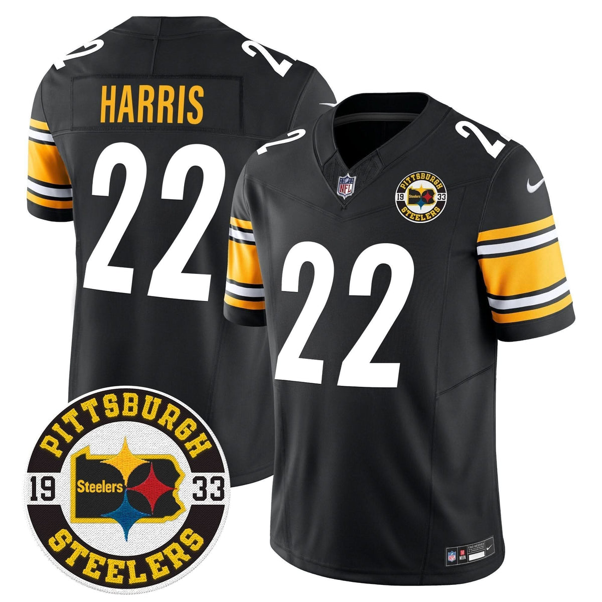 Steelers 2024 Vapor Limited Jersey - Est 1933 Patch - All Stitched - image 22