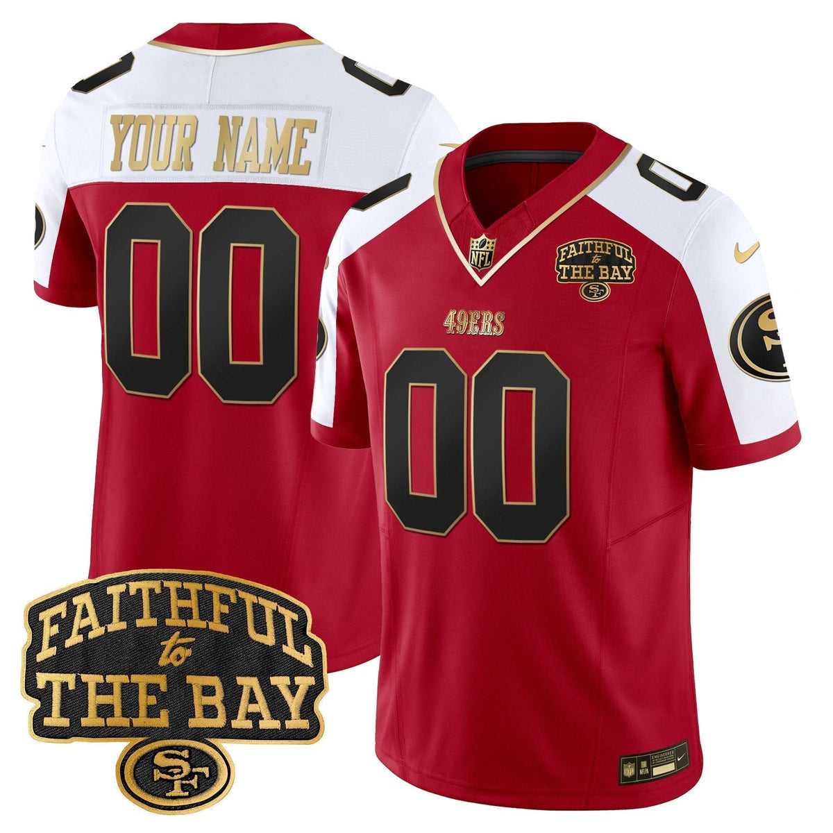49ers Faithful To The Bay Patch Vapor Limited Custom Jersey V8 - All Stitched - image 5