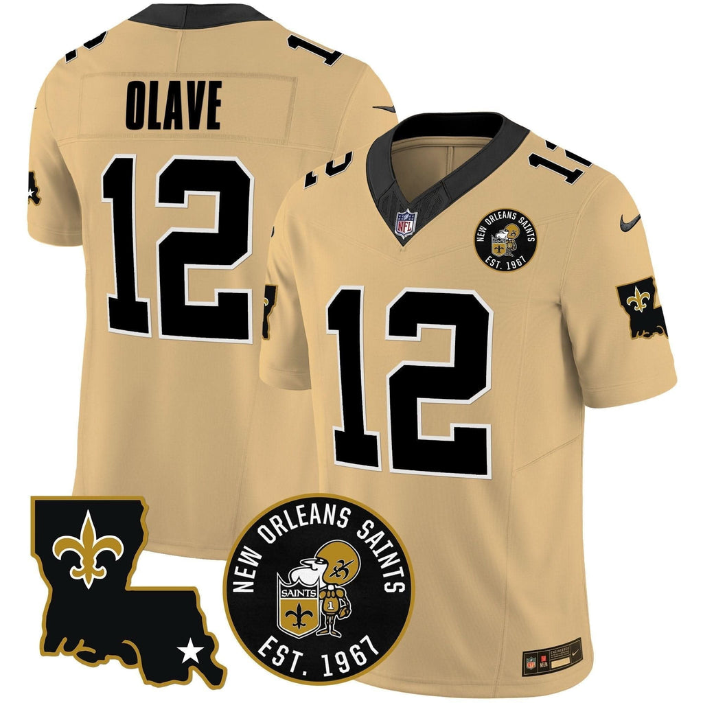 Saints EST. 1967 Patch Vapor Jersey - All Stitched - image 1