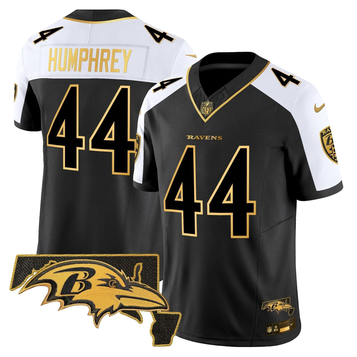 Ravens 2024 Gold Vapor Limited Jersey - All Stitched - image 5