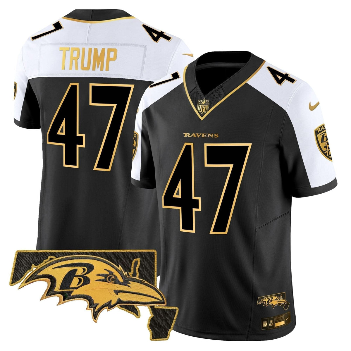 Ravens 2024 Gold Vapor Limited Jersey - All Stitched - image 10