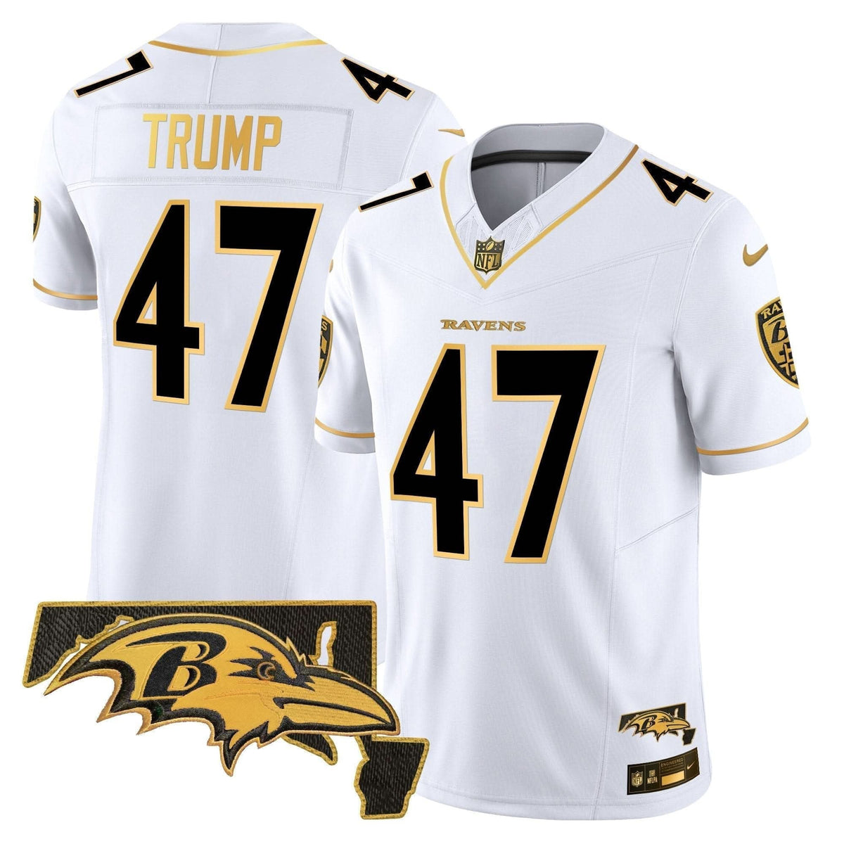 Ravens 2024 Gold Vapor Limited Jersey - All Stitched - image 20